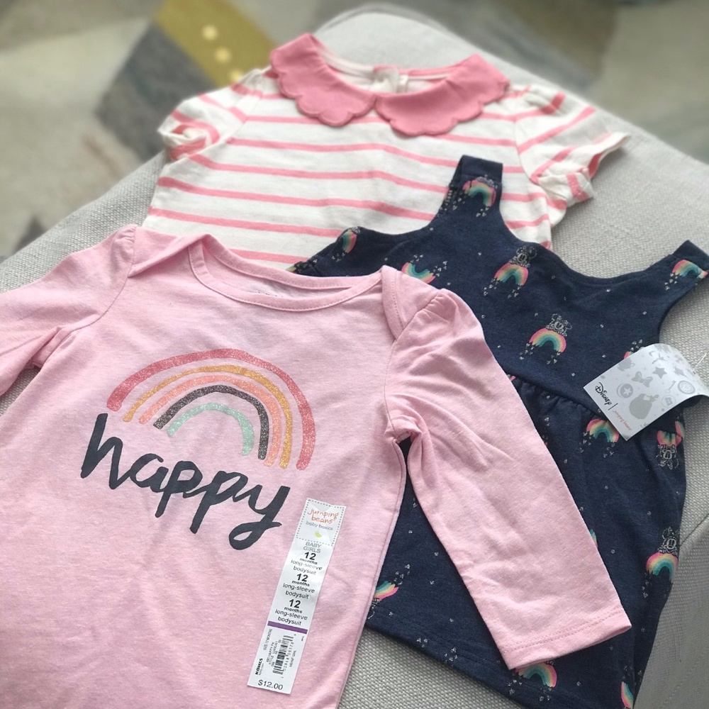 Girls "Pink/Happy" Baby Gap and Jumping Beans Lot
